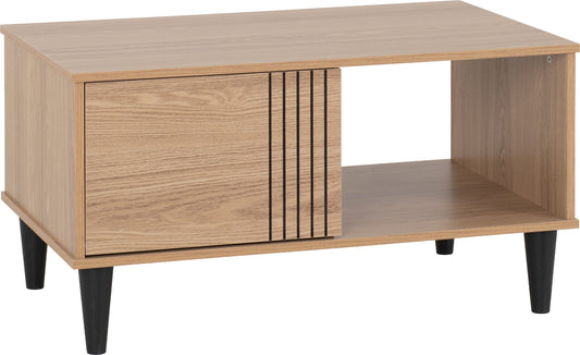 Tessa 1 Door Coffee Table - Natural Oak Effect
