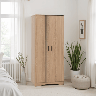Tessa 2 Door Wardrobe - Natural Oak Effect