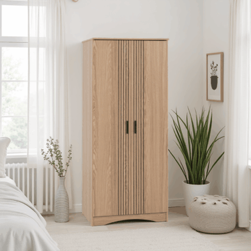 Tessa 2 Door Wardrobe - Natural Oak Effect