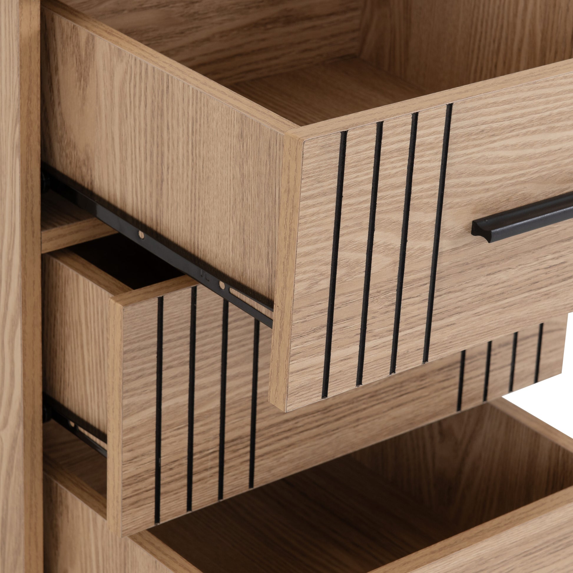 Tessa 3 Drawer Bedside - Natural Oak Effect