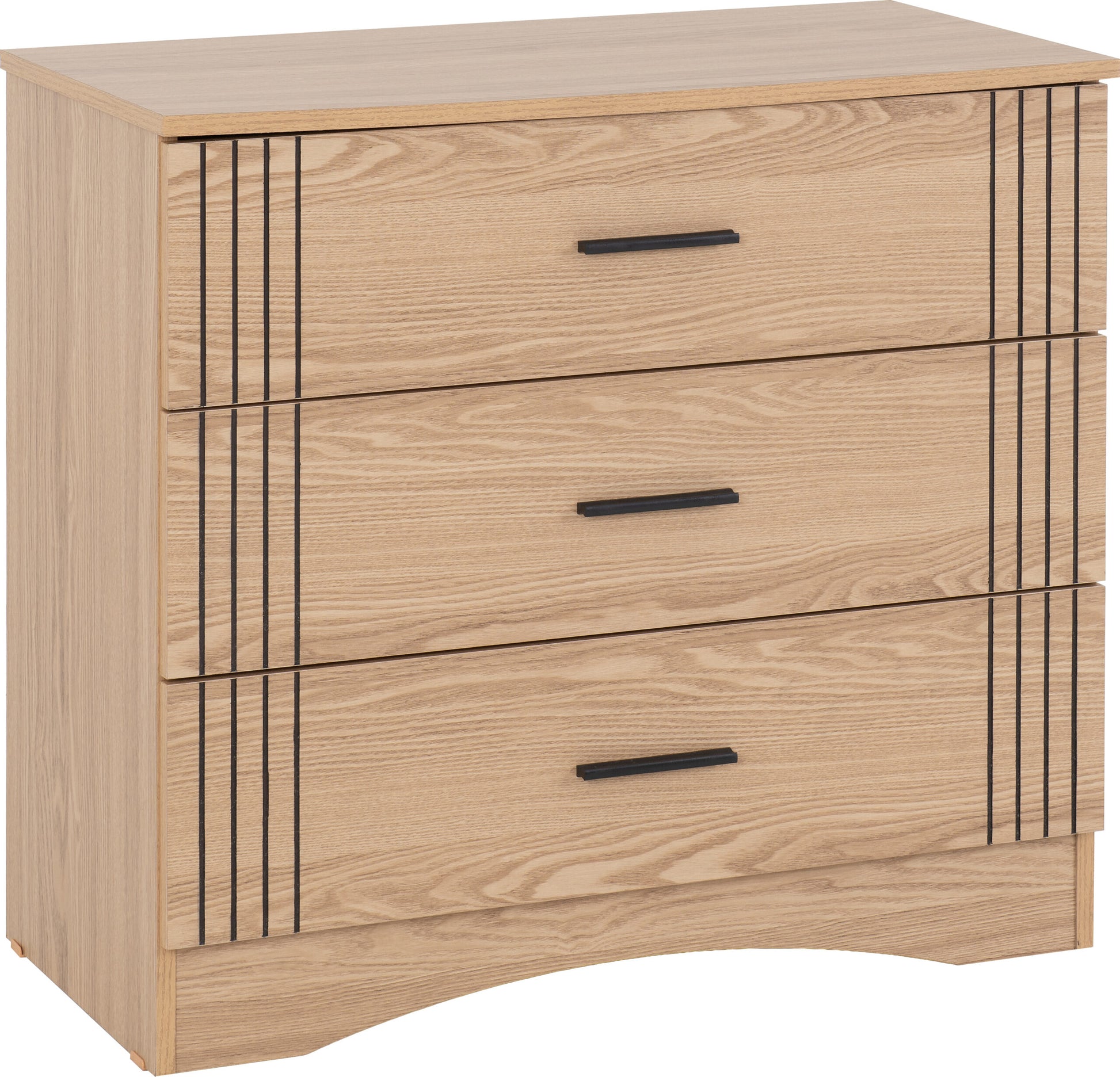 Tessa 3 Drawer Chest - Natural Oak Effect