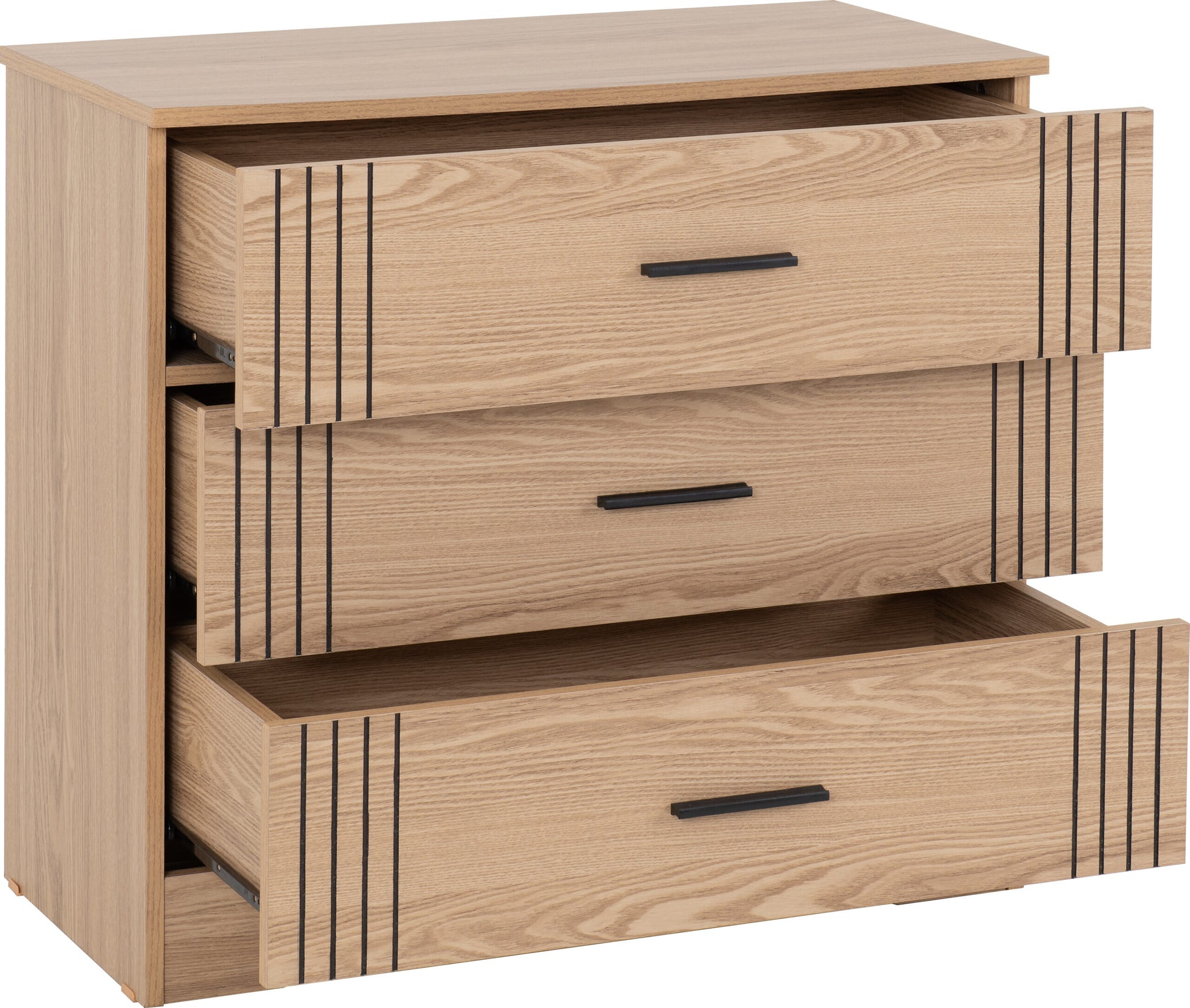 Tessa 3 Drawer Chest - Natural Oak Effect