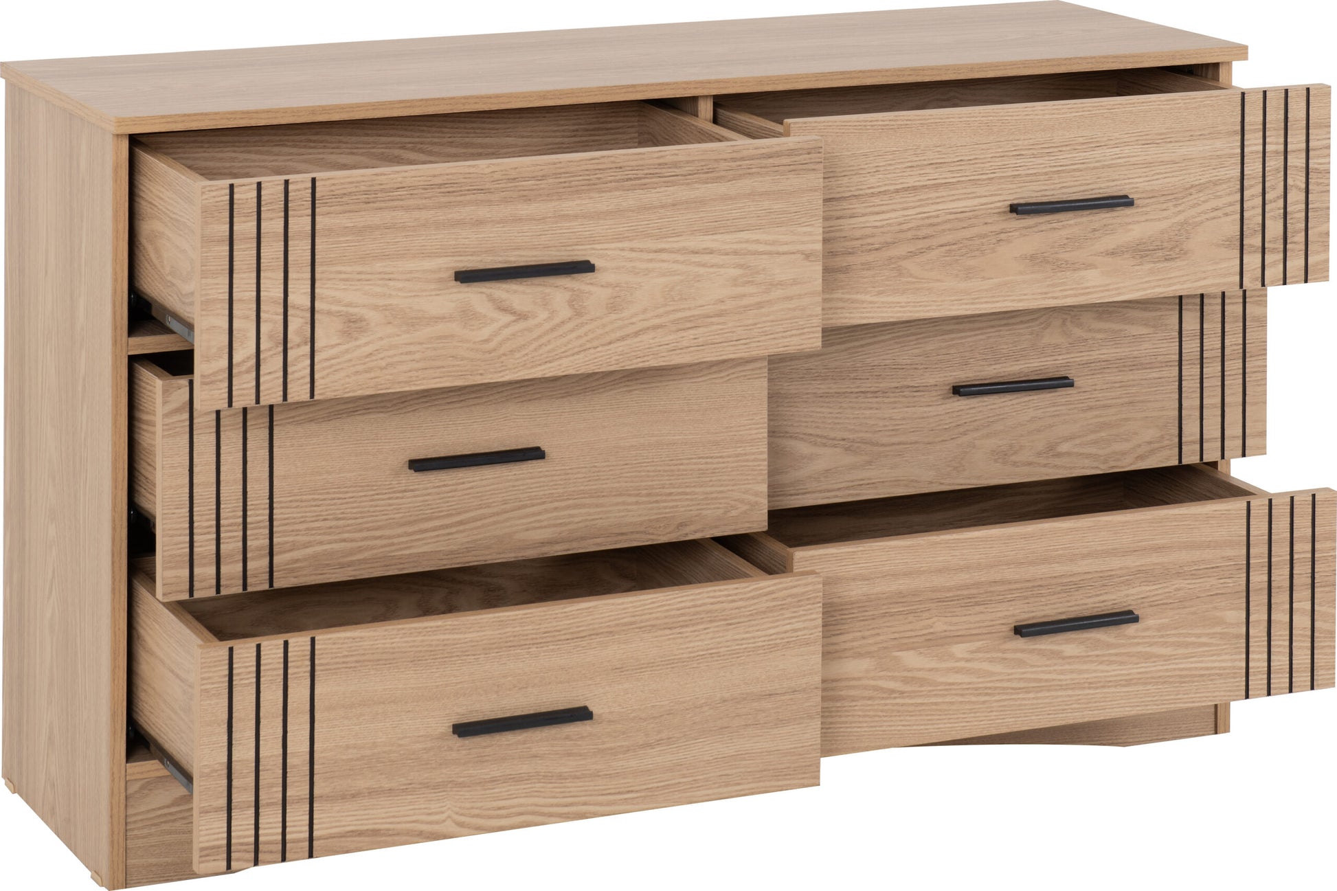 Tessa 6 Drawer Chest - Natural Oak Effect