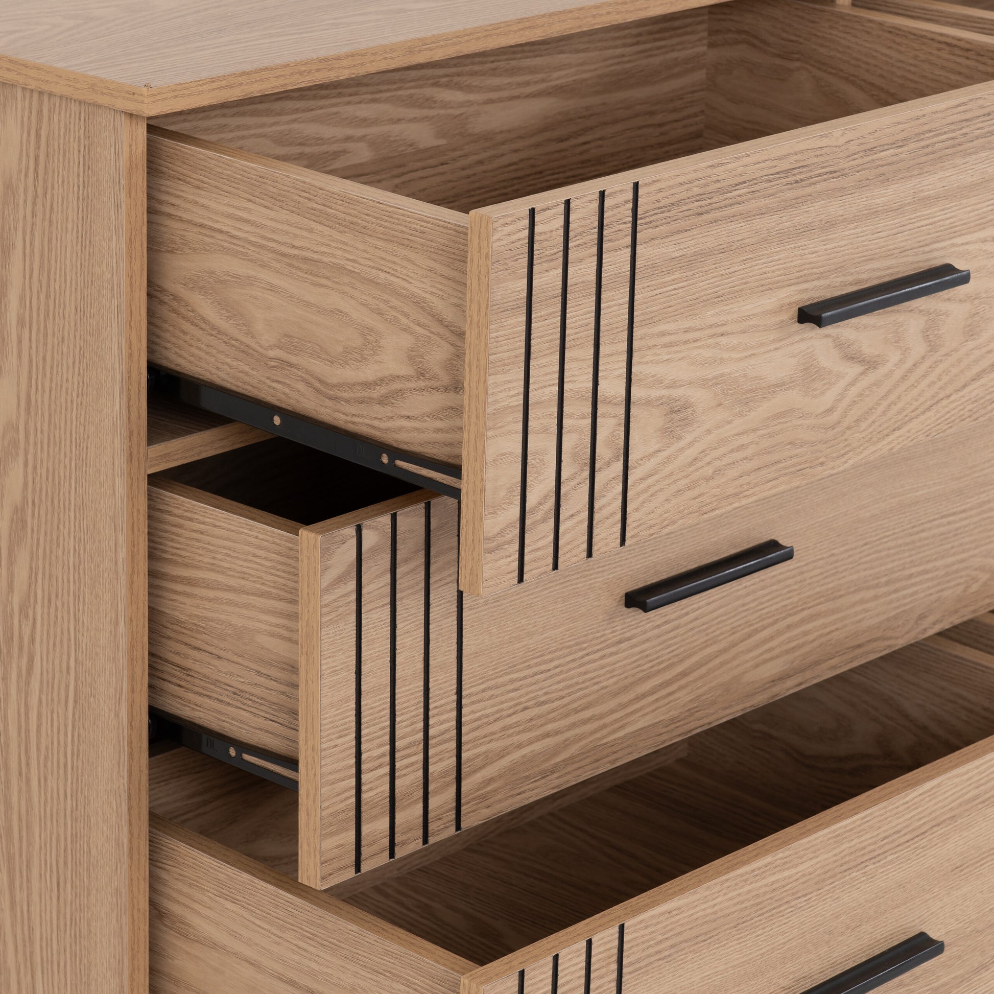 Tessa 6 Drawer Chest - Natural Oak Effect