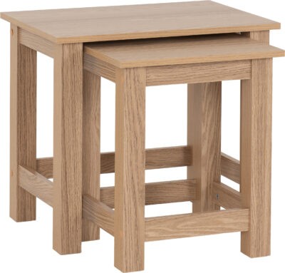 Tessa Nest of 2 Tables - Natural Oak Effect