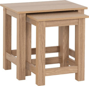 Tessa Nest of 2 Tables - Natural Oak Effect