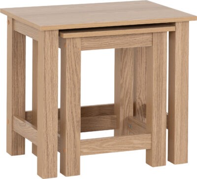 Tessa Nest of 2 Tables - Natural Oak Effect