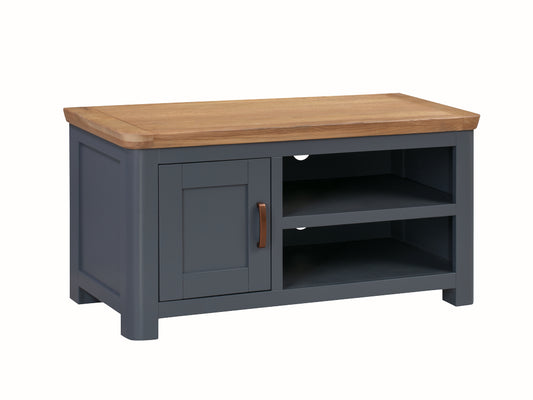 Treviso Midnight Blue Standard TV Unit - Oak