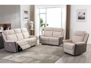 Treyton Fusion 3+1+1 Suite Electric - Beige