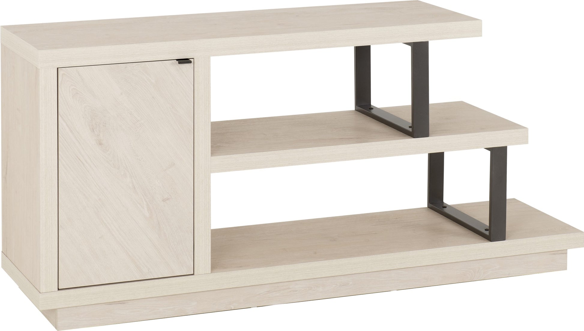 Turin TV Stand - Light Oak Effect/Black