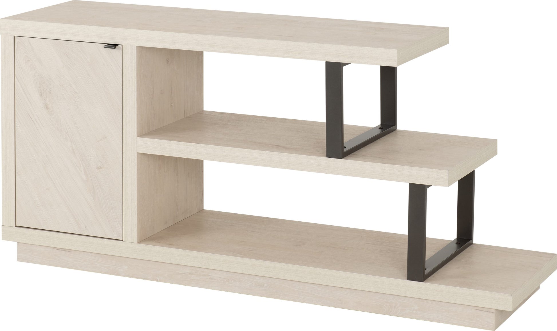 Turin TV Stand - Light Oak Effect/Black