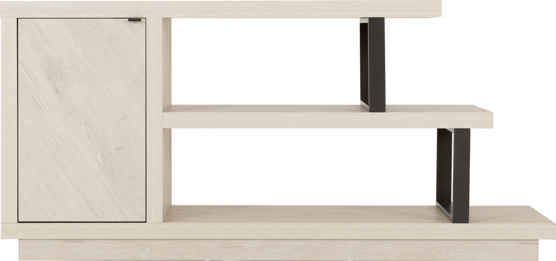 Turin TV Stand - Light Oak Effect/Black