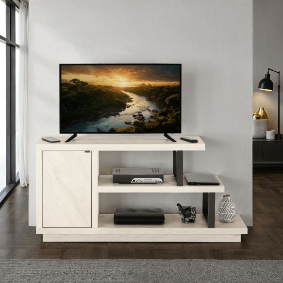 Turin TV Stand - Light Oak Effect/Black