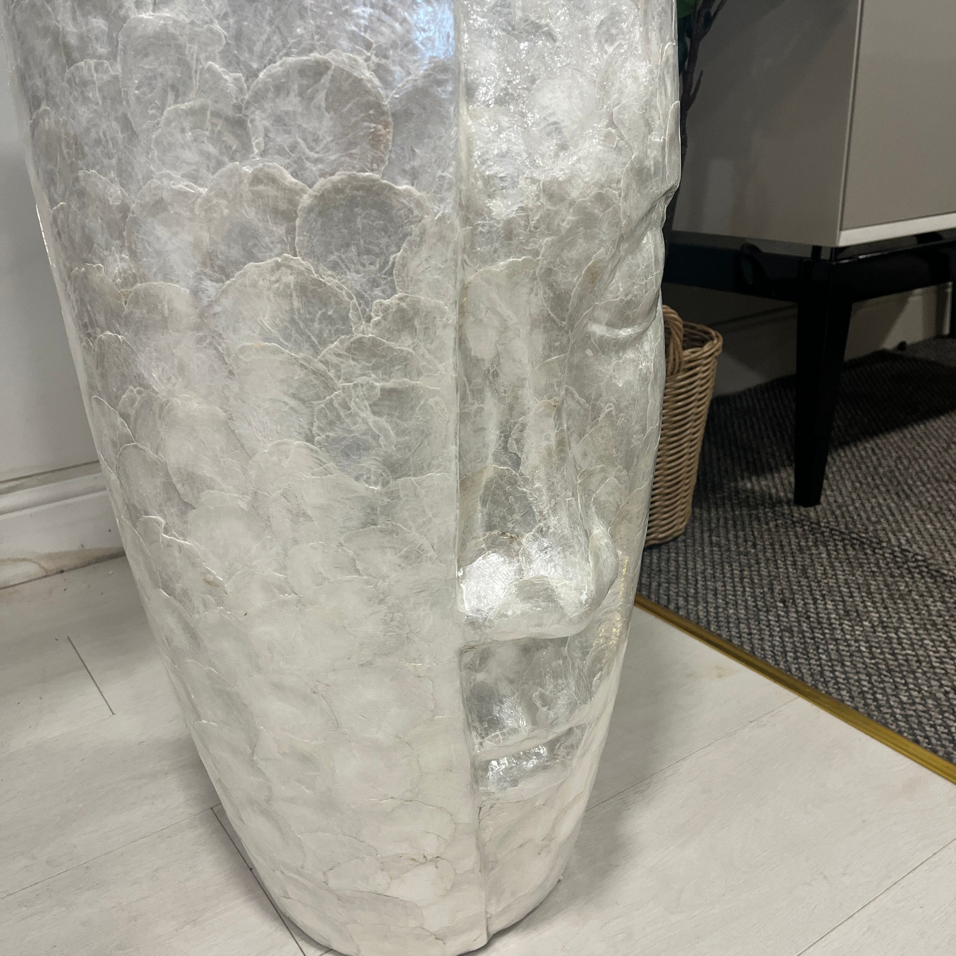 Tall Face Vase Pearl
