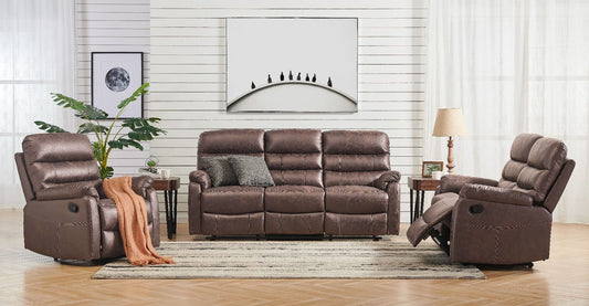 Taylor Recliner-Leather Air-Antique Brown Rub Off