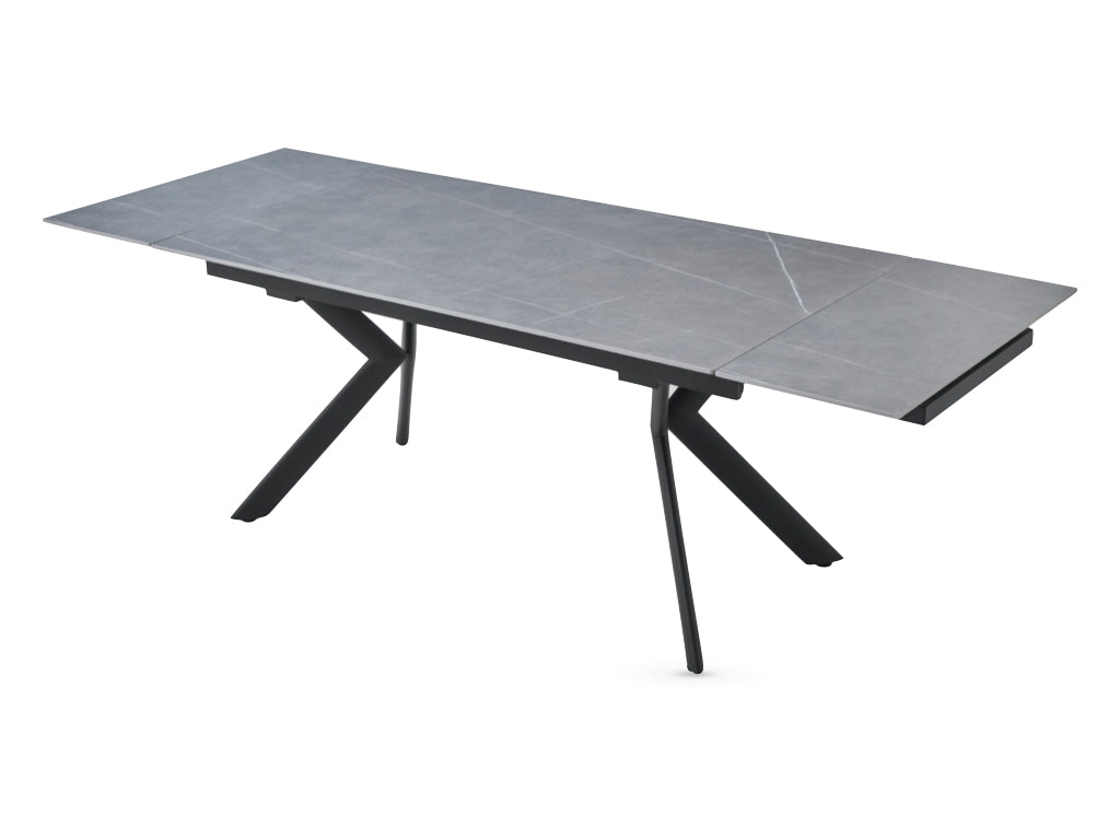 Valantino 160cm Automatic Extension Dining Table - Light Grey