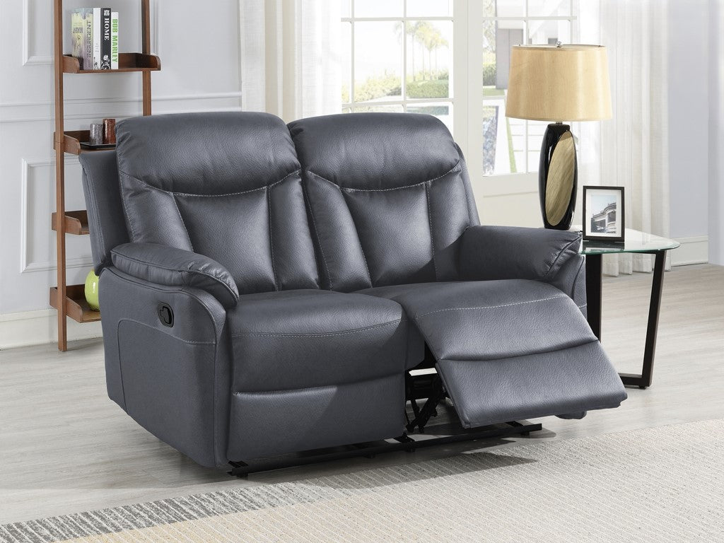 Vermont Manual Recliner Fabric Sofas - Dark Grey 