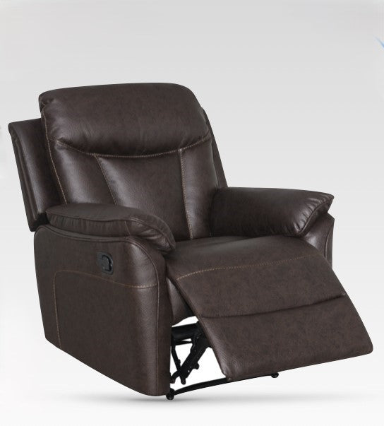 Vermont Manual Recliner Fabric Sofas - Dark Brown