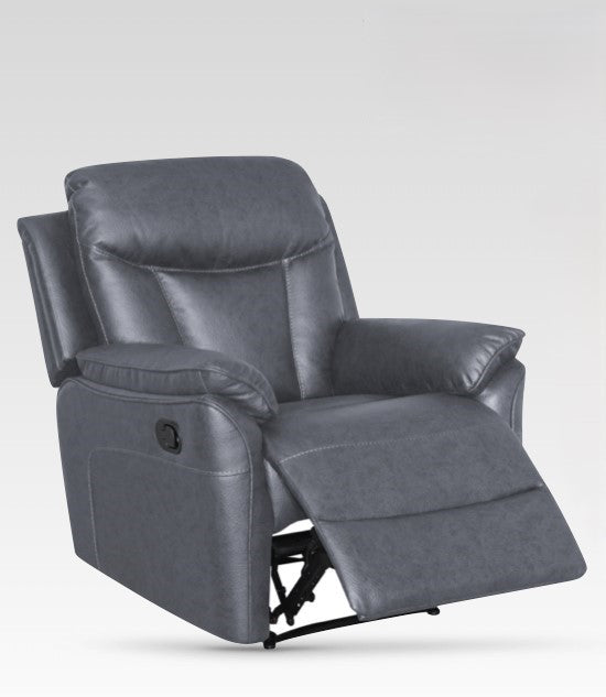 Vermont Manual Recliner Fabric Sofas - Dark Grey 