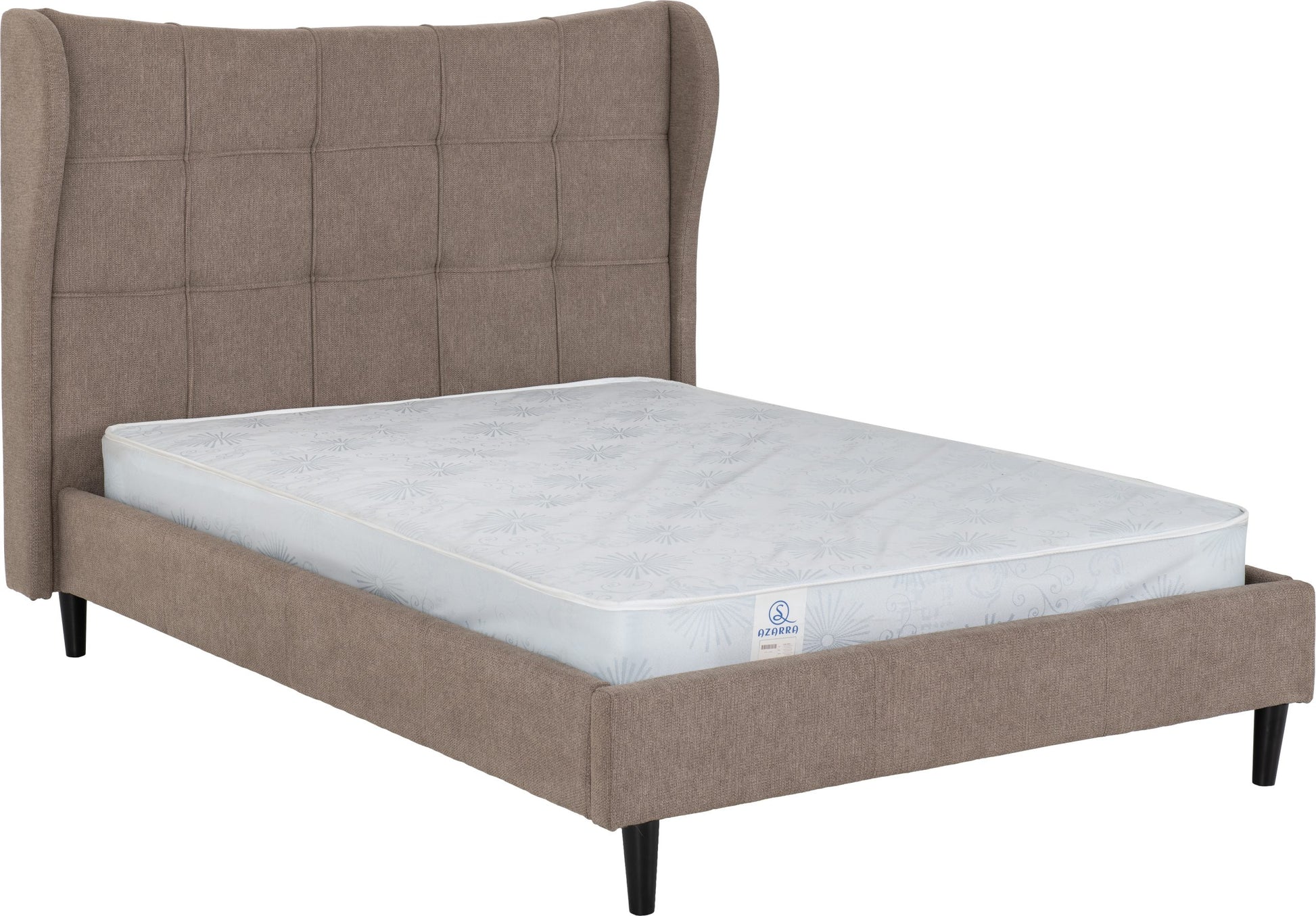 Verona 4'6" Bed - Brown Fabric