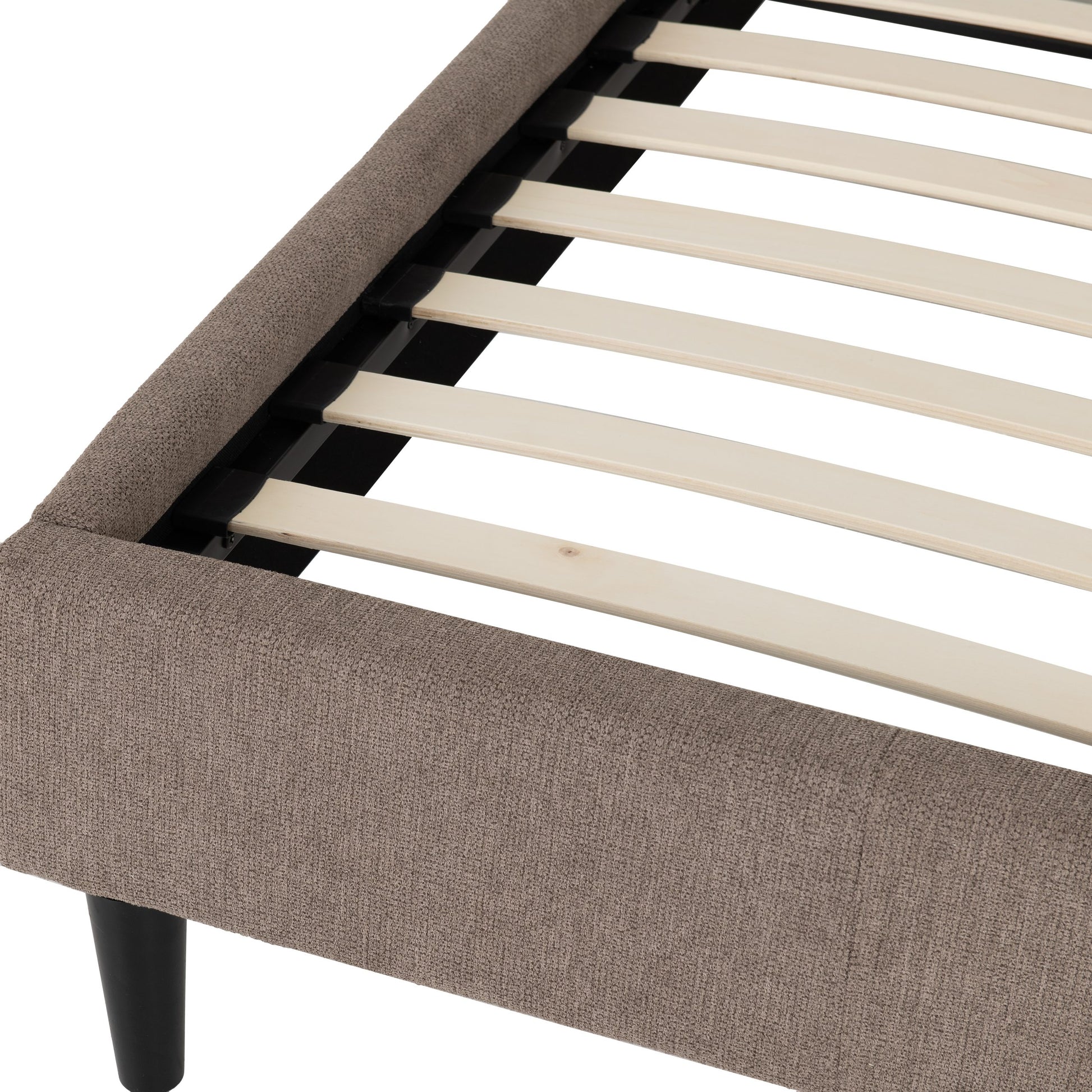 Verona 4'6" Bed - Brown Fabric