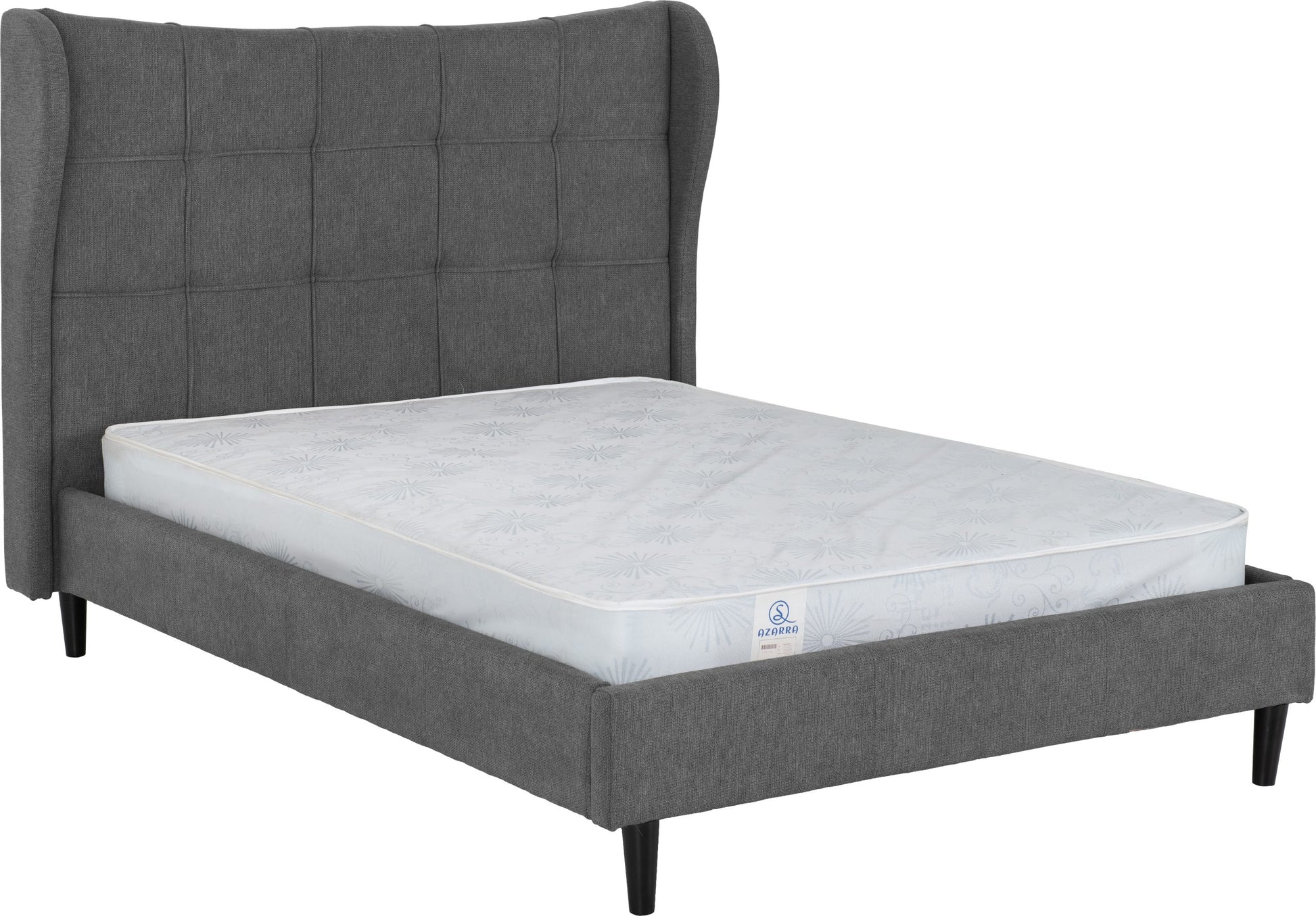 Verona 4'6" Bed - Grey Fabric