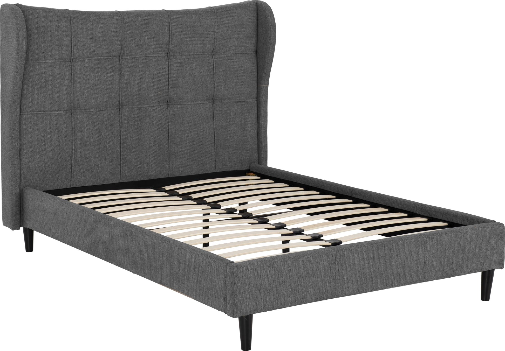 Verona 4'6" Bed - Grey Fabric