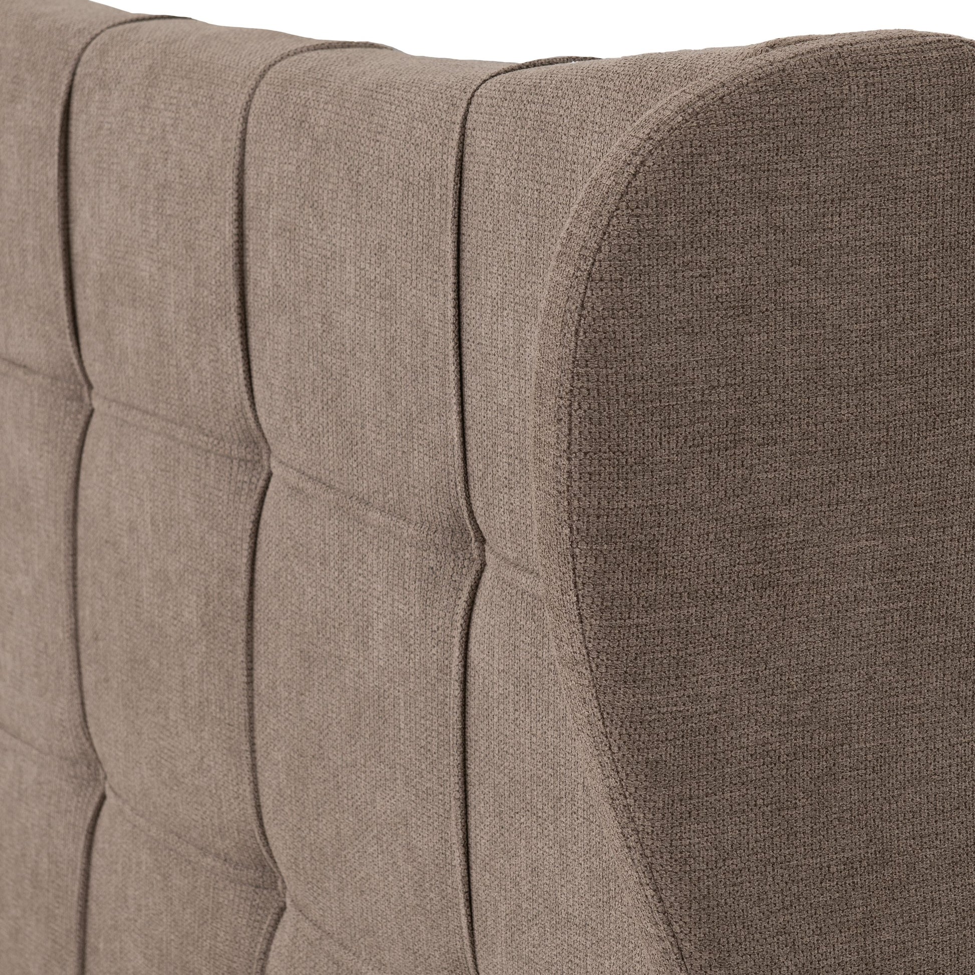 Verona Ottoman 4'6" Bed - Brown Fabric