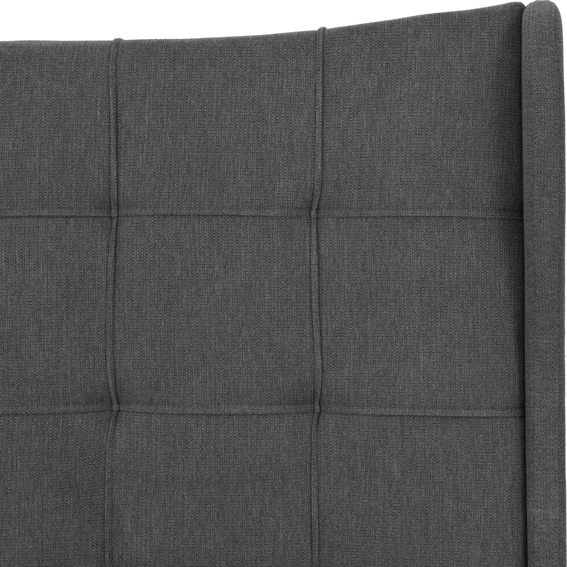 Verona Ottoman 4'6" Bed - Grey Fabric