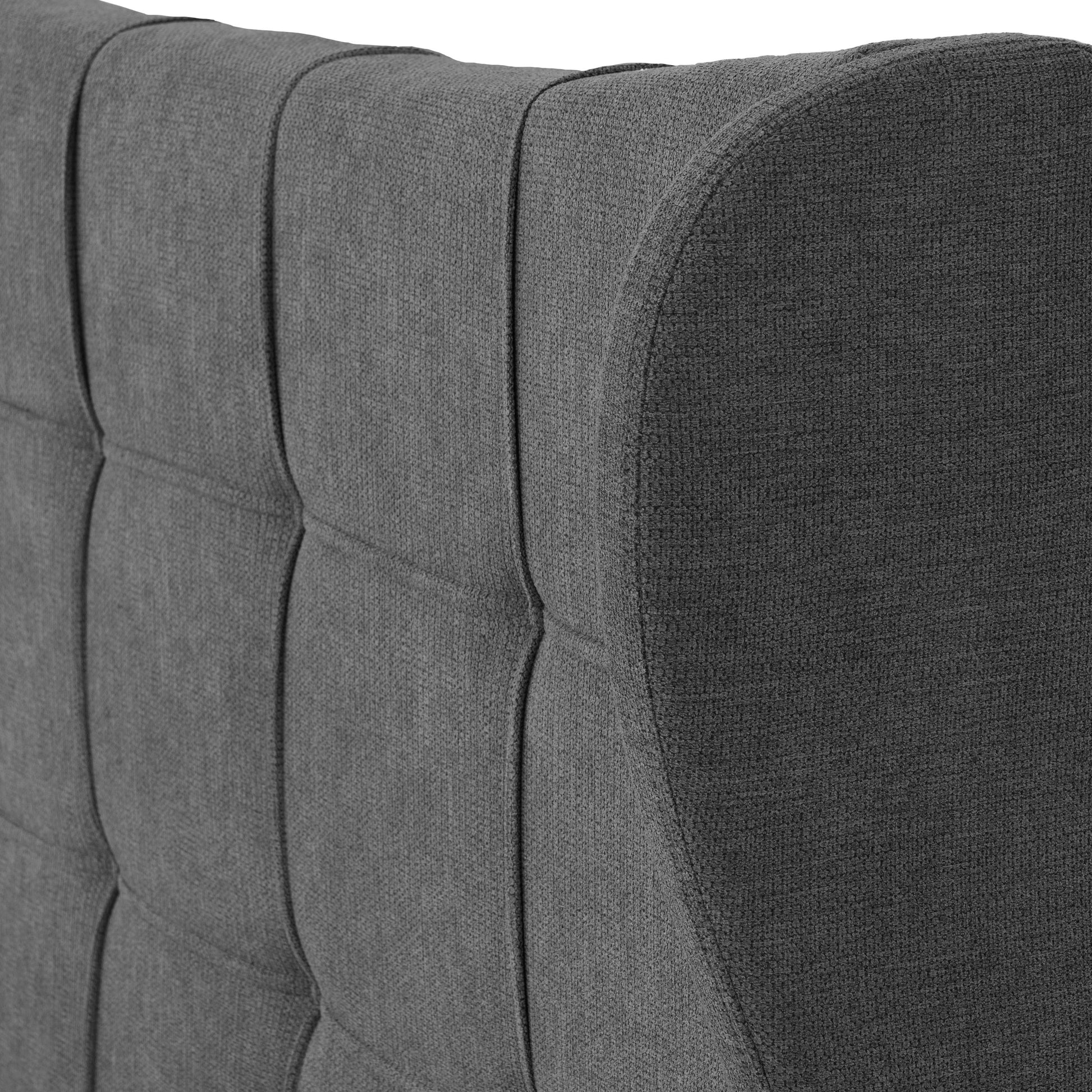 Verona Ottoman 4'6" Bed - Grey Fabric