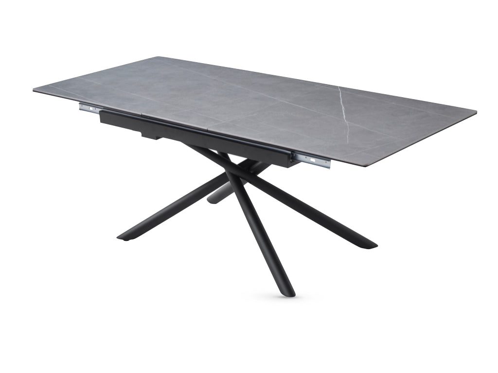 Ventura 160cm Automatic Extension Dining Table - Light Grey