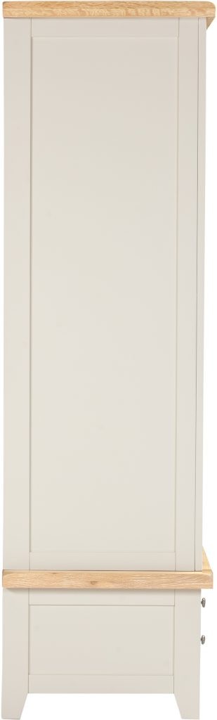Windsor 2 Door 1 Drawer Wardrobe - Ivory/Oak