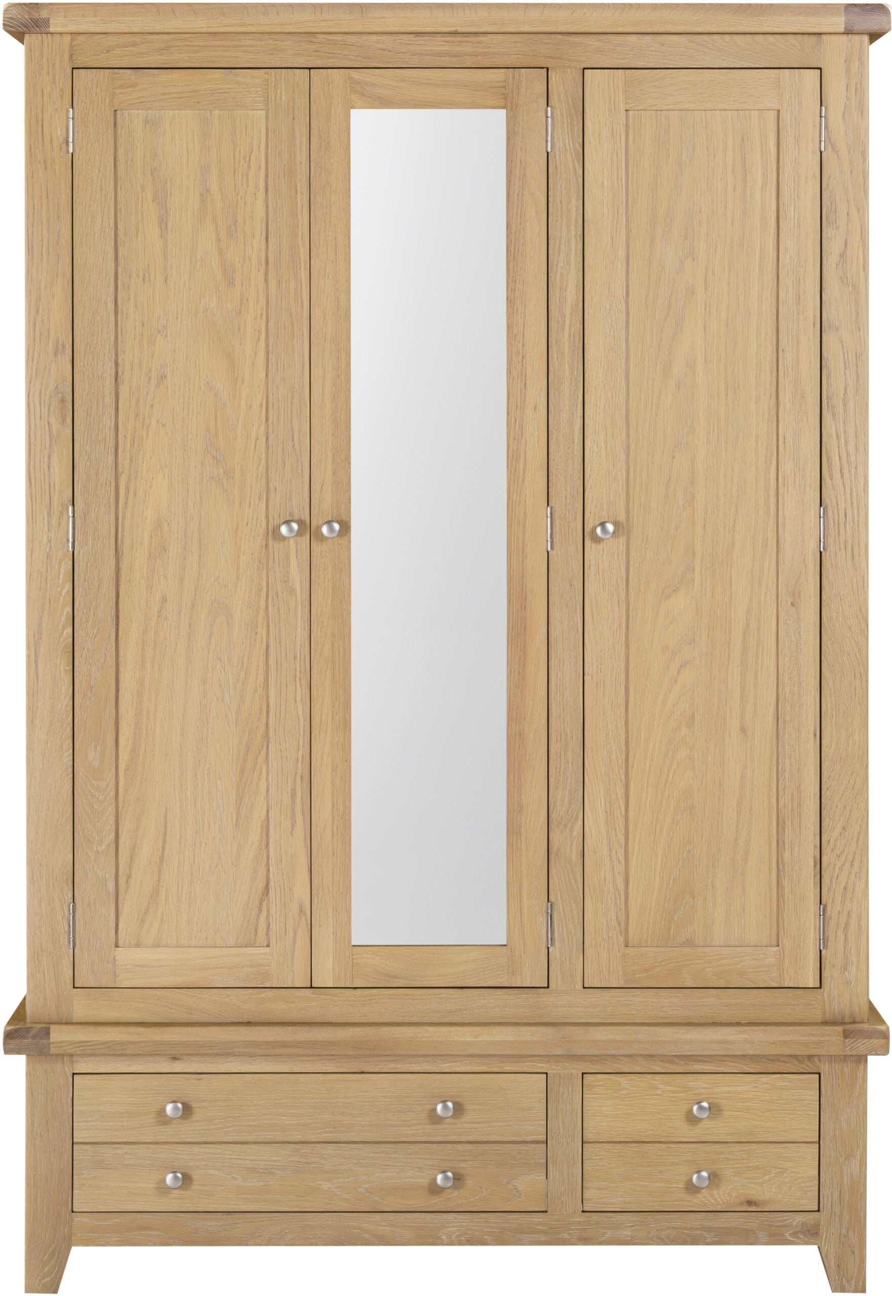 Windsor 3 Door 2 Drawer Wardrobe – Natural Oak
