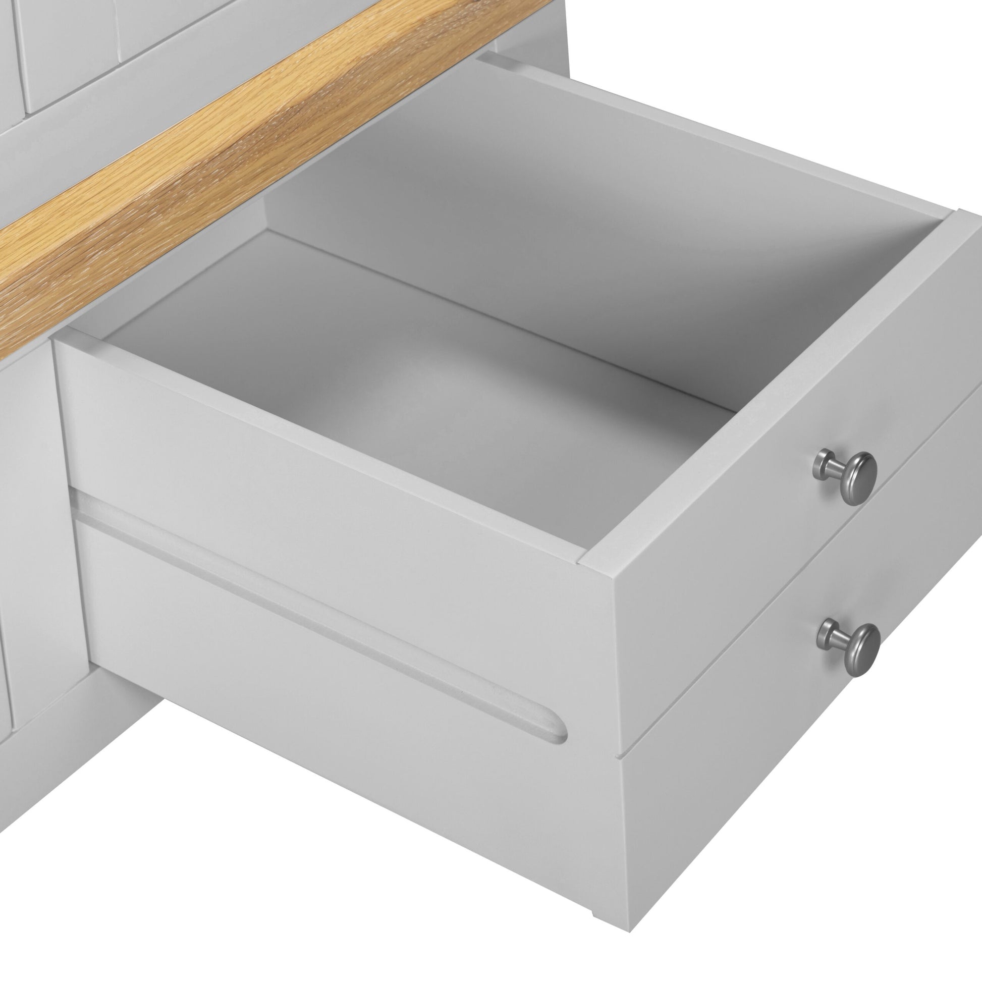 Windsor 3 Door 2 Drawer Wardrobe – Pebble Grey/Oak