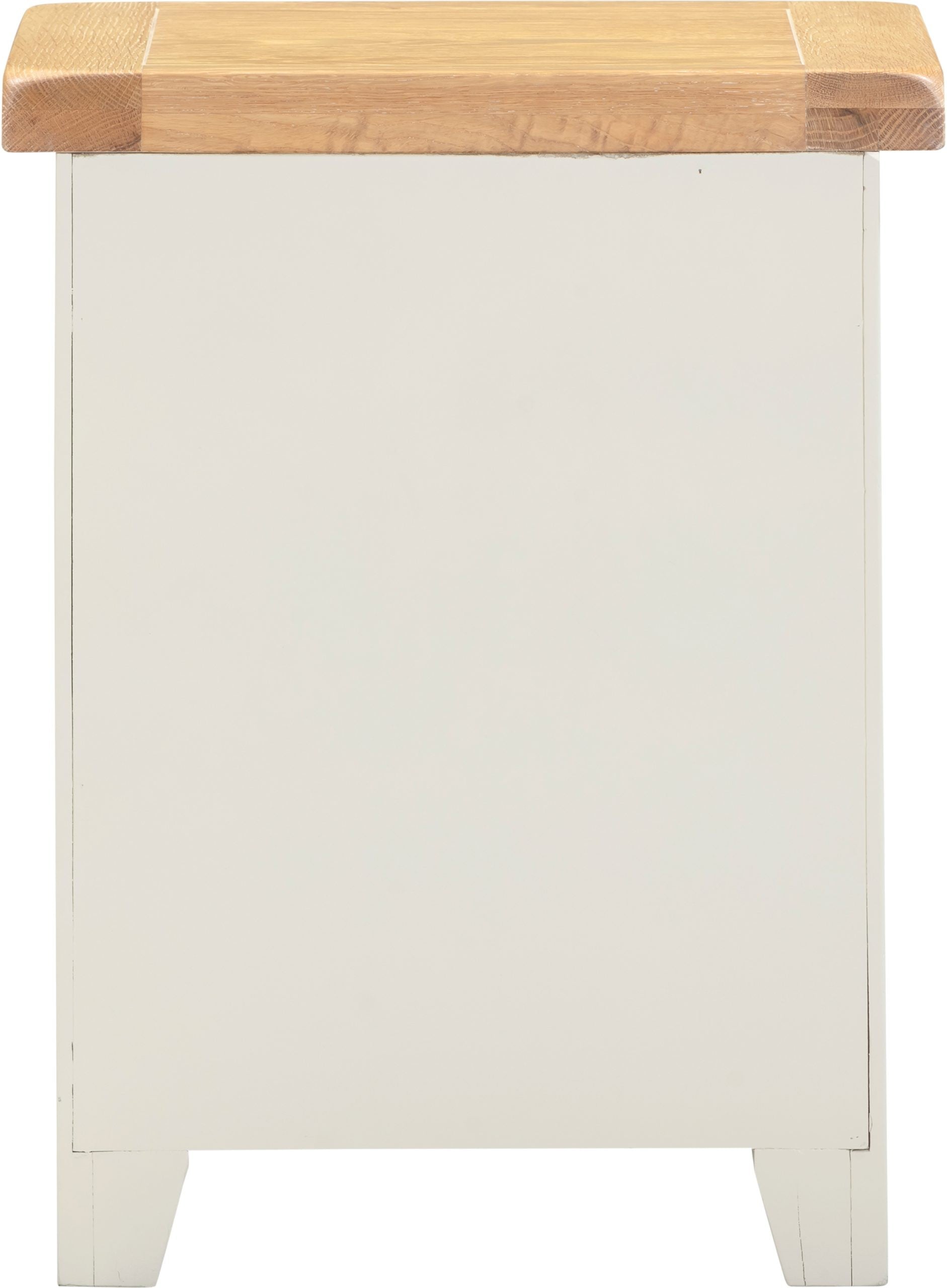 Windsor 3 Drawer Bedside - Ivory/Oak