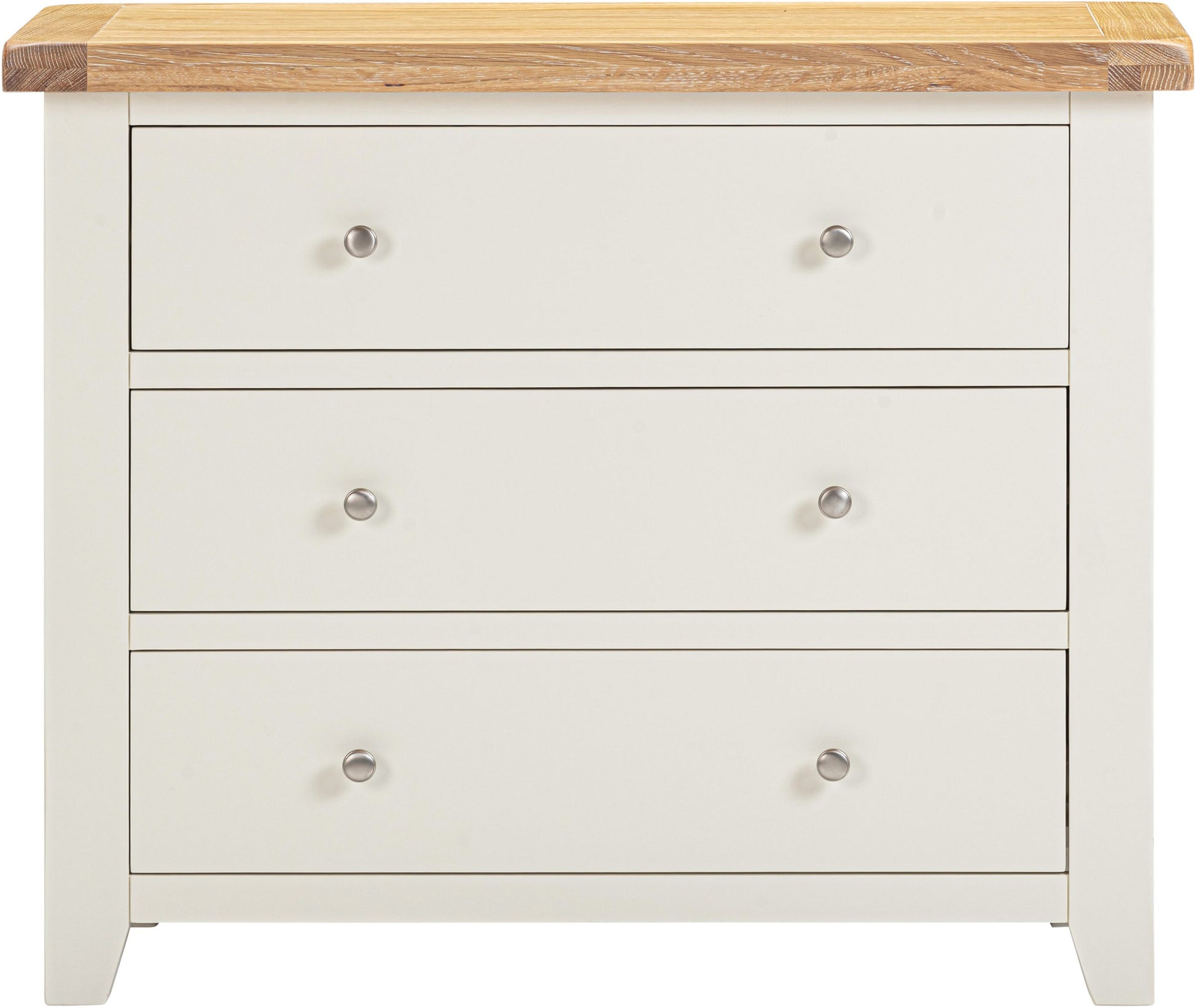 Windsor 3 Drawer Chest - Ivory/Oak