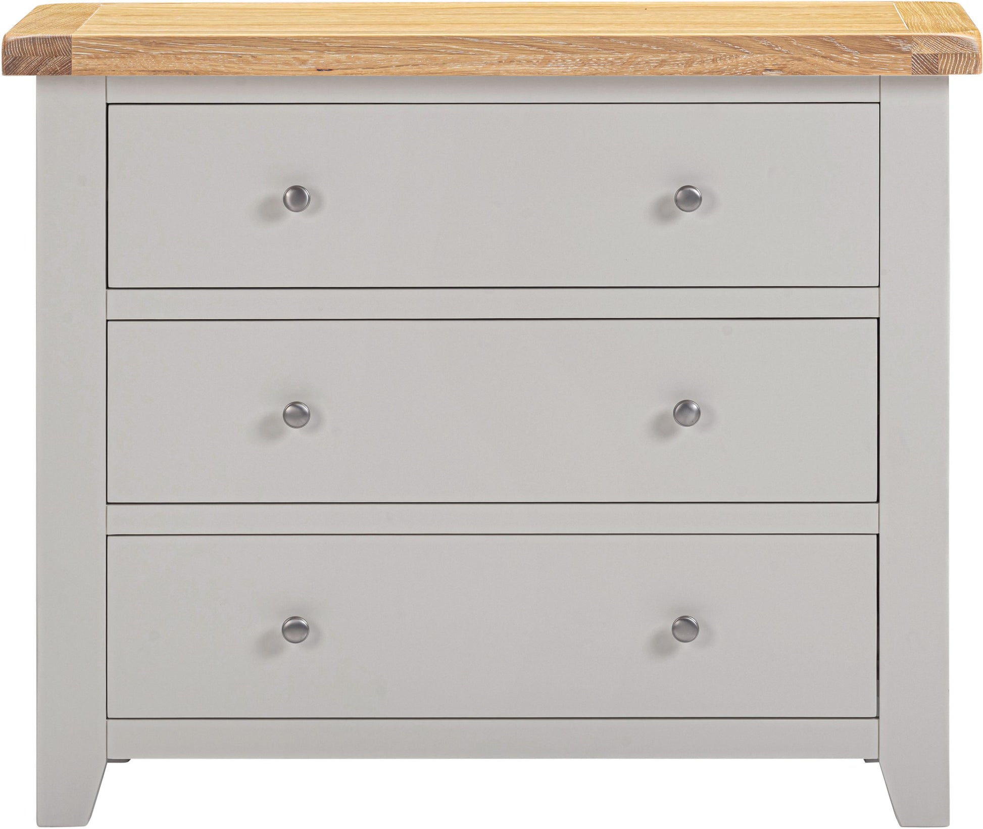 Windsor 3 Drawer Chest - Pebble Grey/Oak