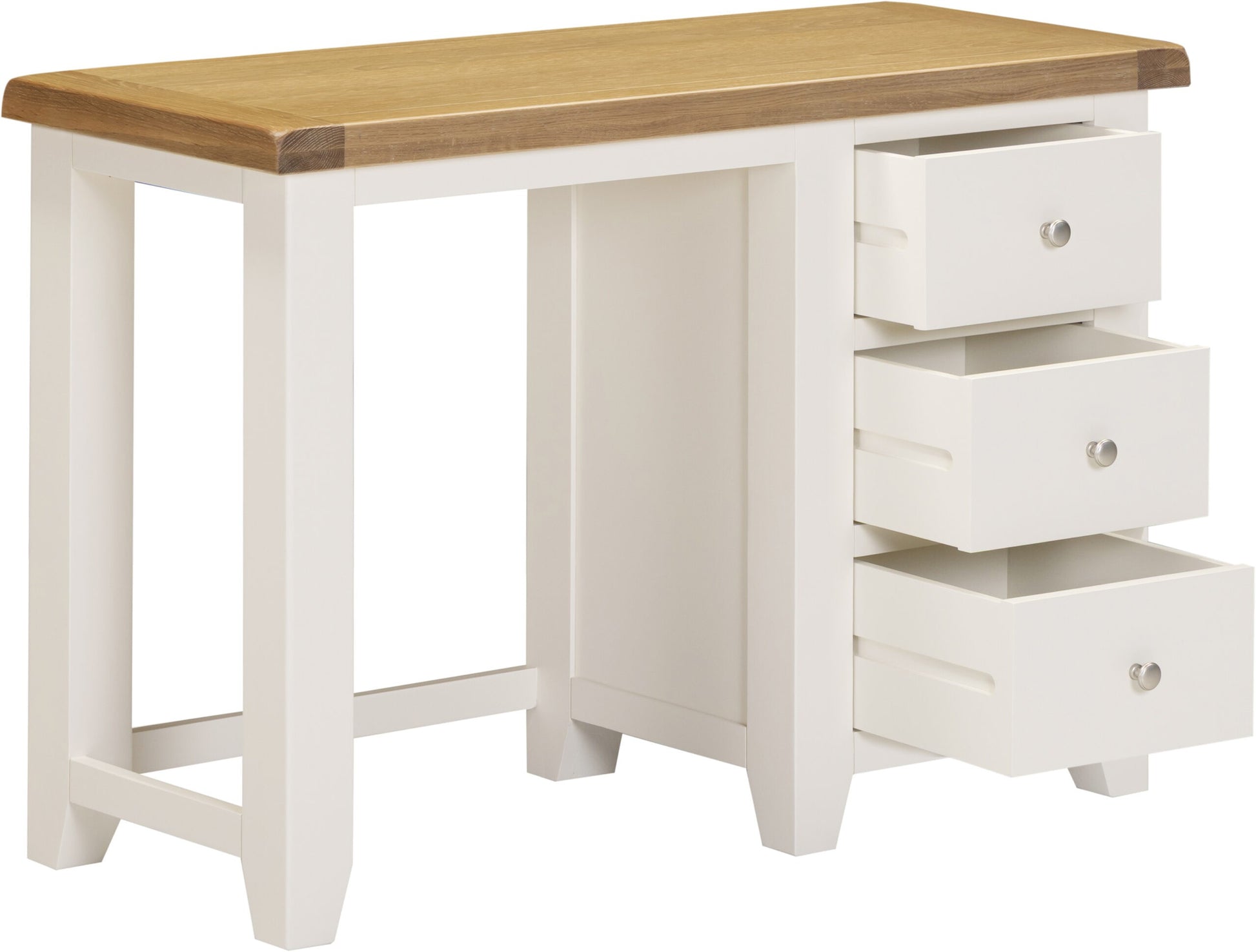 Windsor 3 Drawer Dressing Table - Ivory/Oak