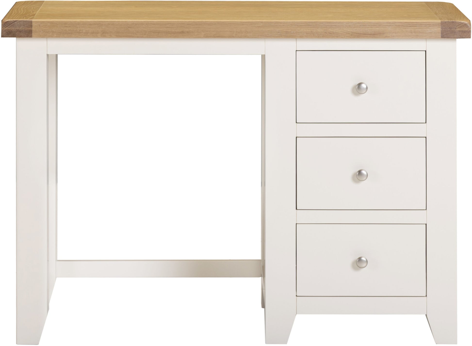 Windsor 3 Drawer Dressing Table - Ivory/Oak