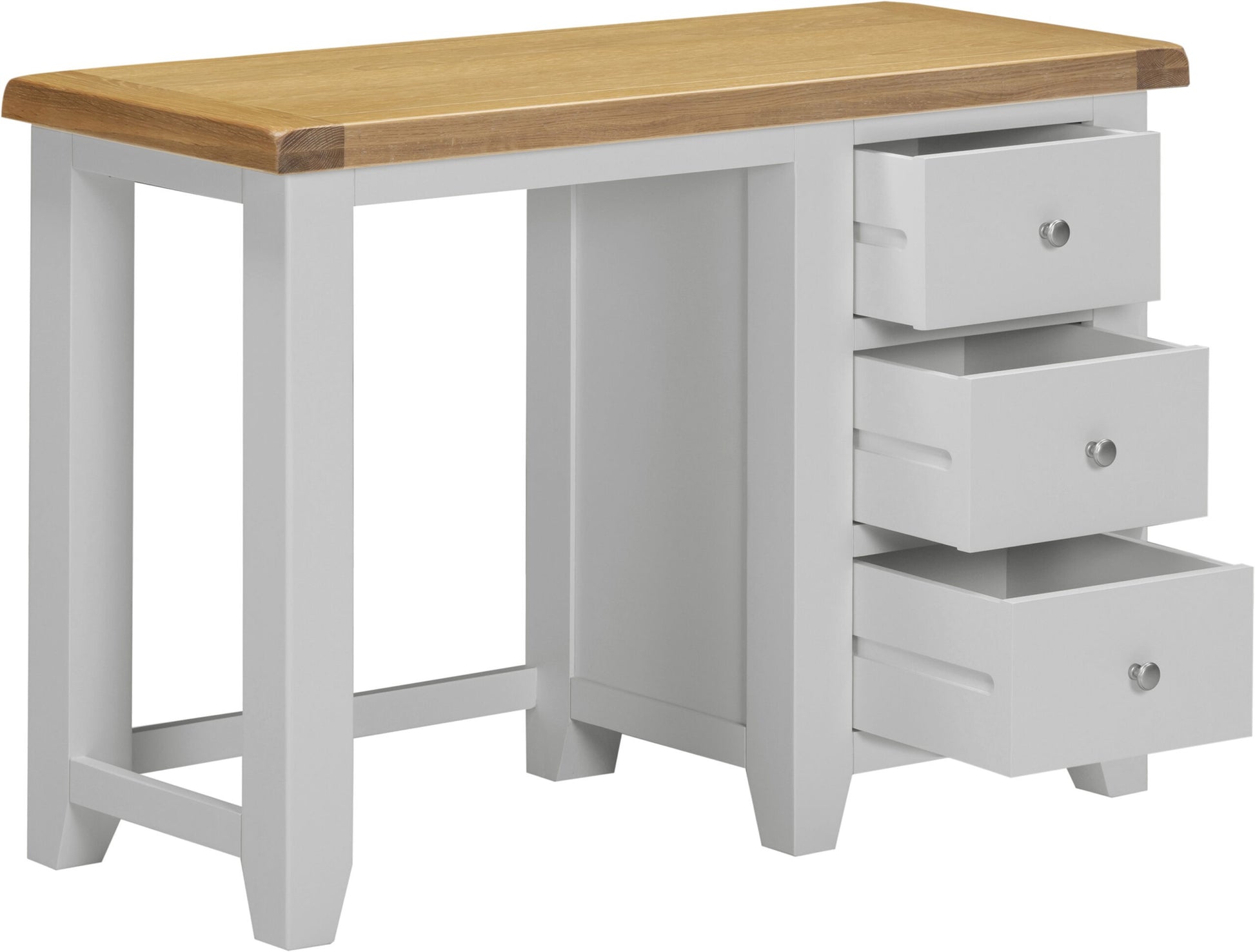 Windsor 3 Drawer Dressing Table - Pebble Grey/Oak