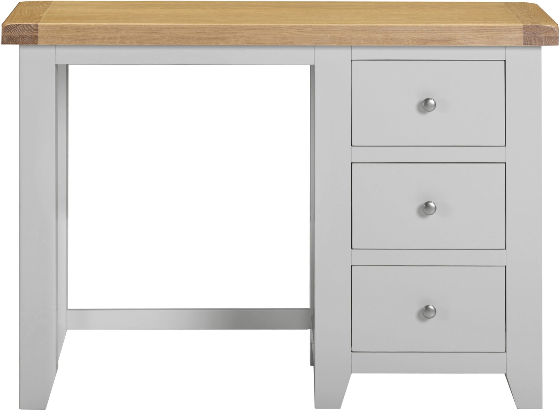 Windsor 3 Drawer Dressing Table - Pebble Grey/Oak