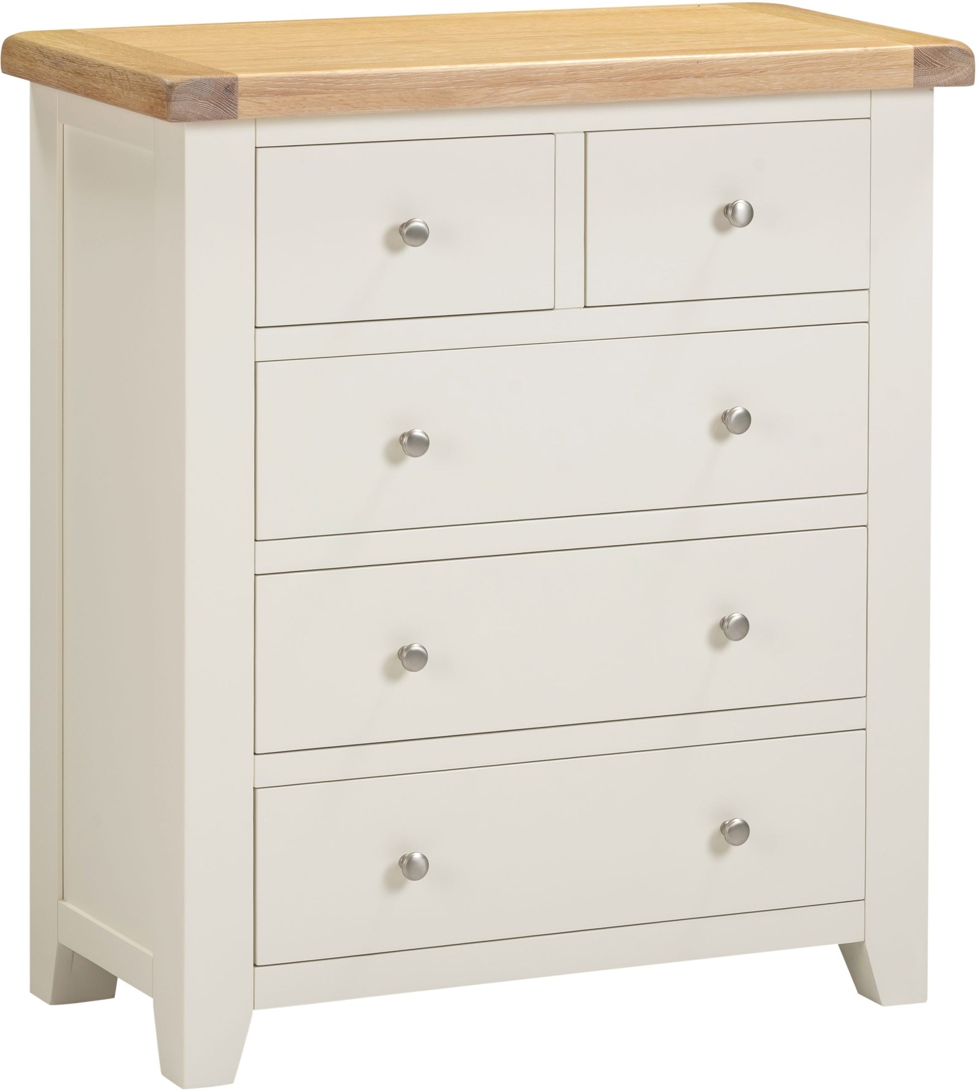 Windsor 3+2 Drawer Chest - Ivory/Oak