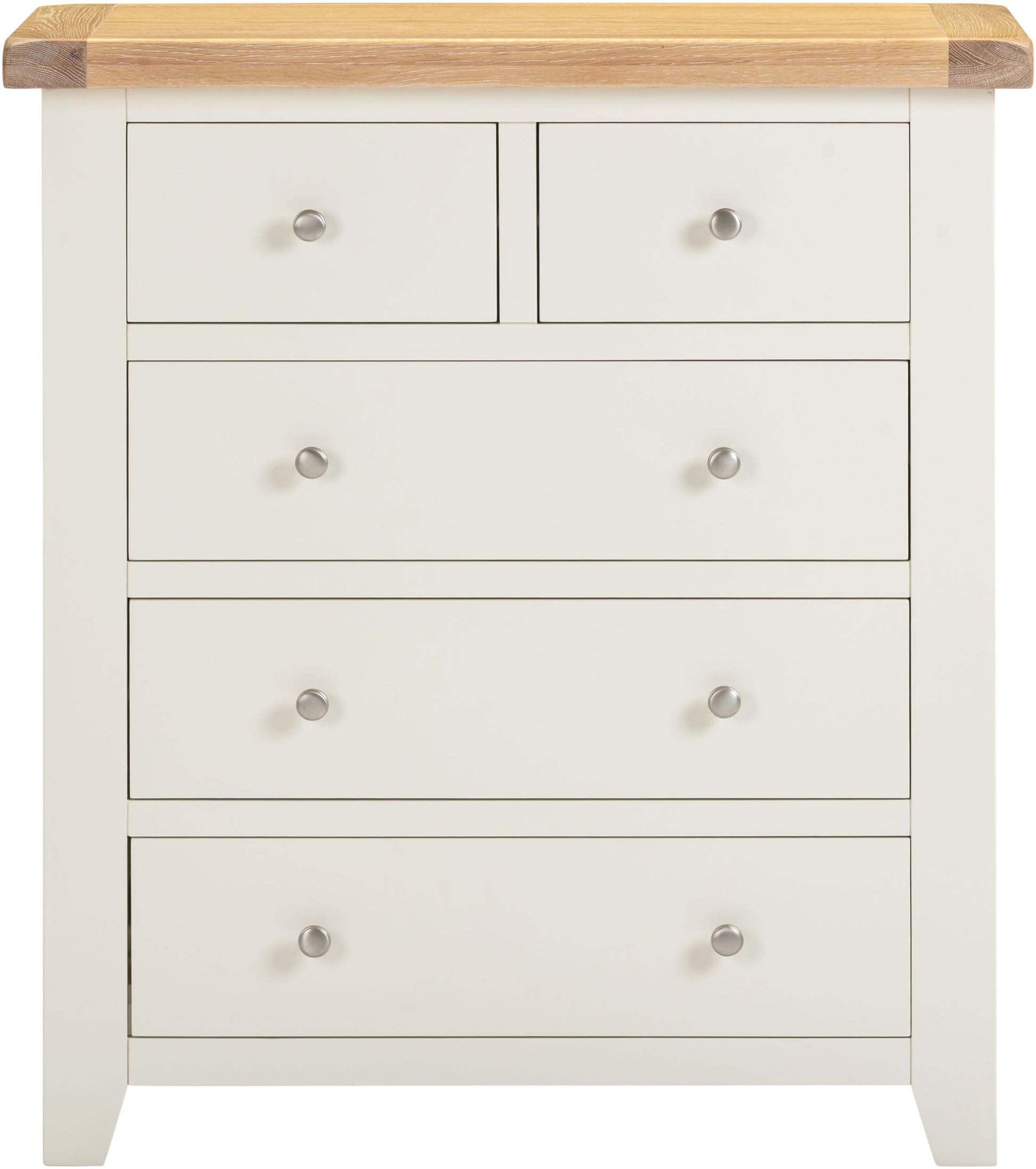 Windsor 3+2 Drawer Chest - Ivory/Oak