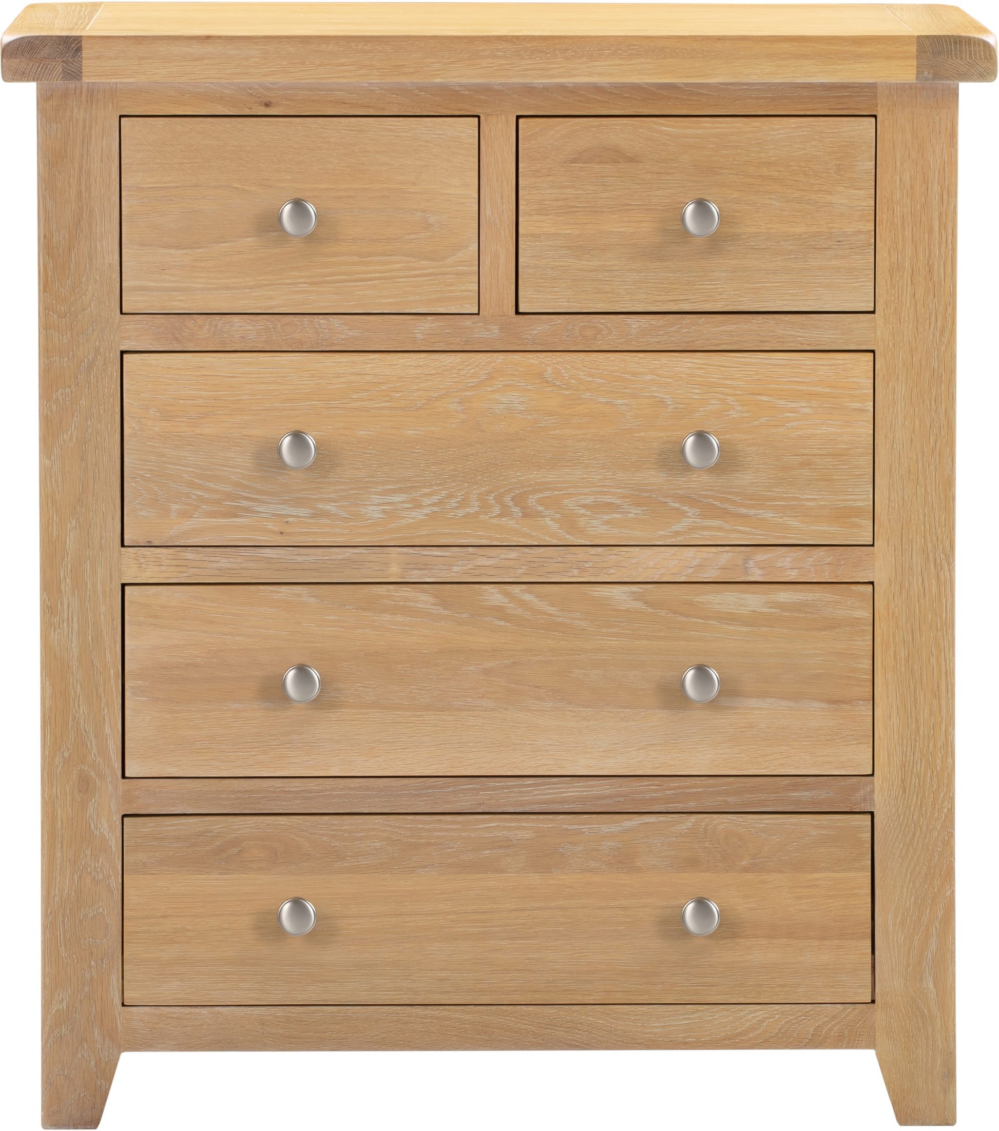 Windsor 3+2 Drawer Chest - Natural Oak