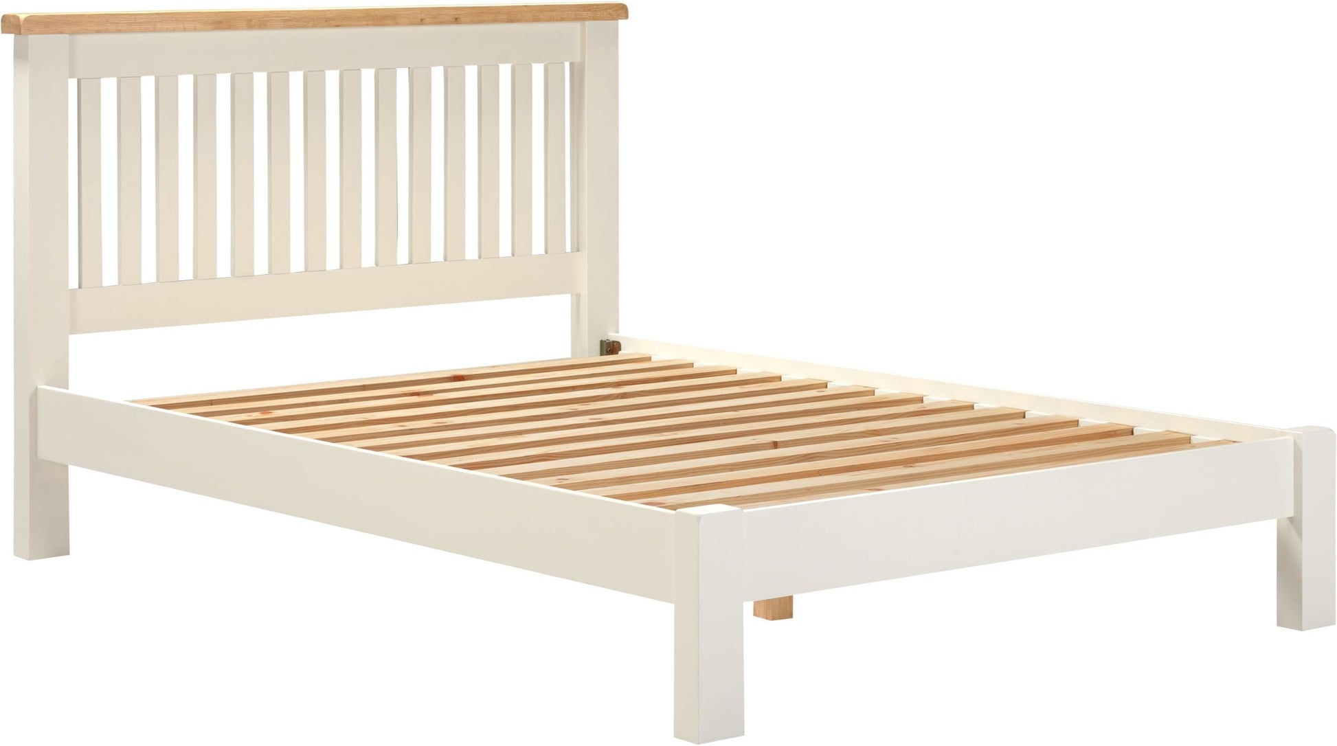 Windsor 4'6" Bed Low Foot End - Ivory/Oak