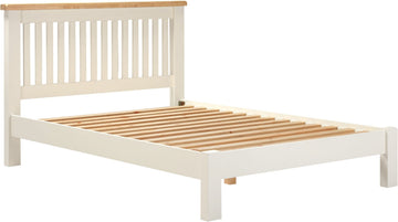 Windsor 4'6" Bed Low Foot End - Ivory/Oak