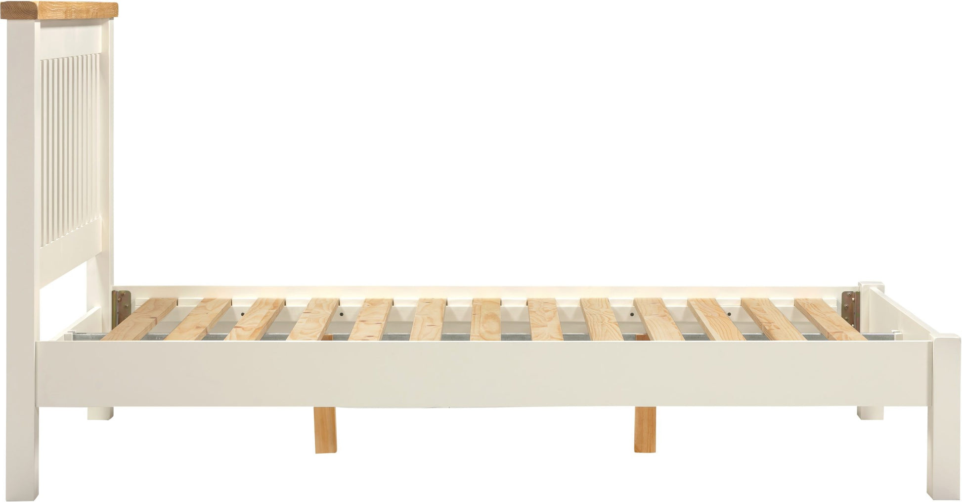Windsor 4'6" Bed Low Foot End - Ivory/Oak