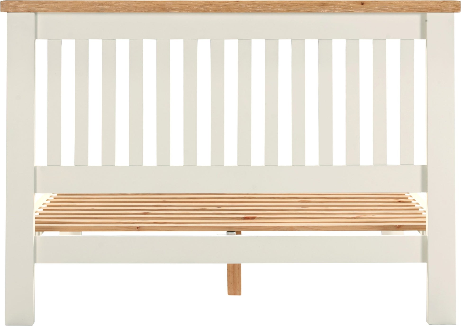 Windsor 4'6" Bed Low Foot End - Ivory/Oak