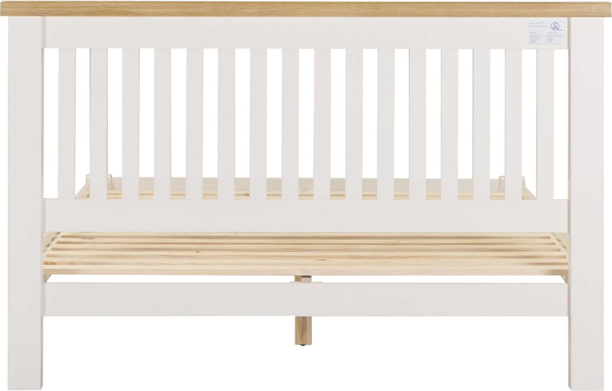 Windsor 5' Bed Low Foot End - Ivory/Oak
