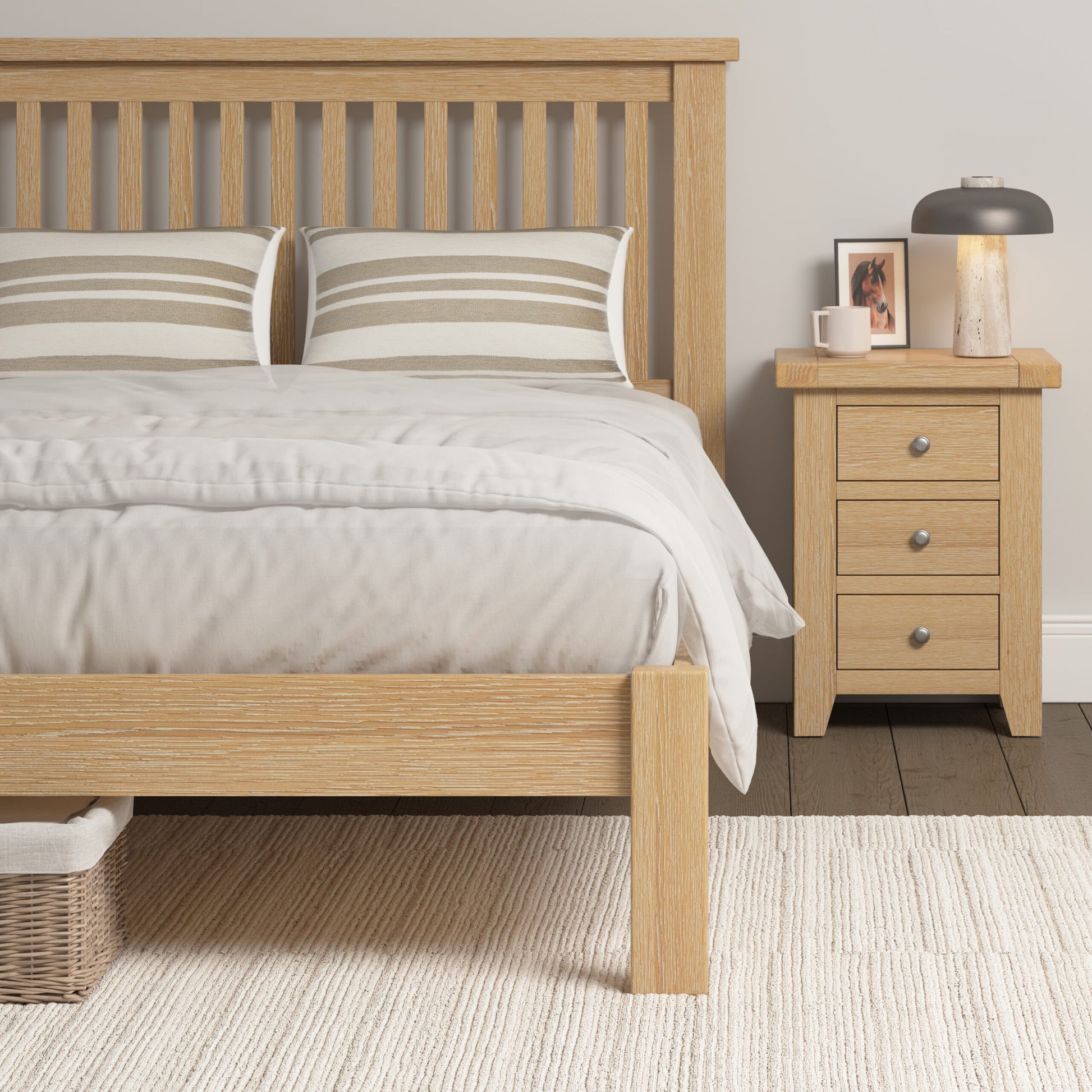 Windsor 5' Bed Low Foot End - Natural Oak